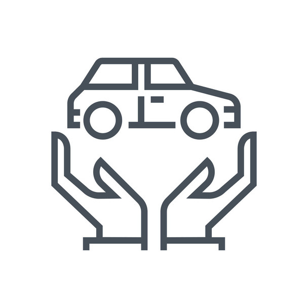 Transport insurance icon - Vector, Image