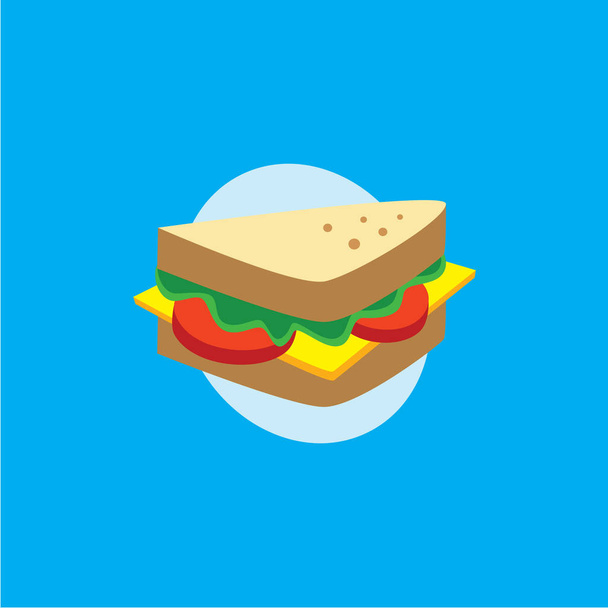 Icona piatta sandwich
 - Vettoriali, immagini