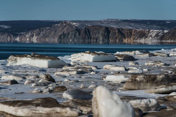 Ice floe on the Sea of Okhotsk - Foto, Imagem