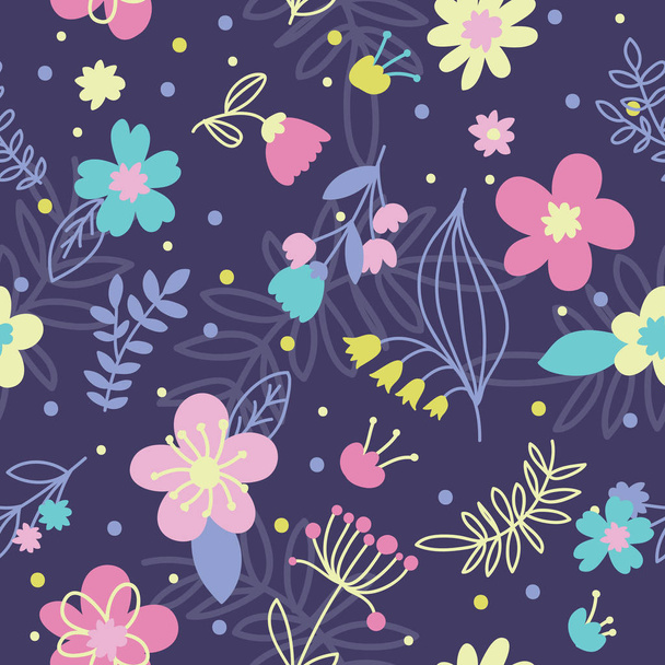 Romantic Floral pattern - Вектор,изображение