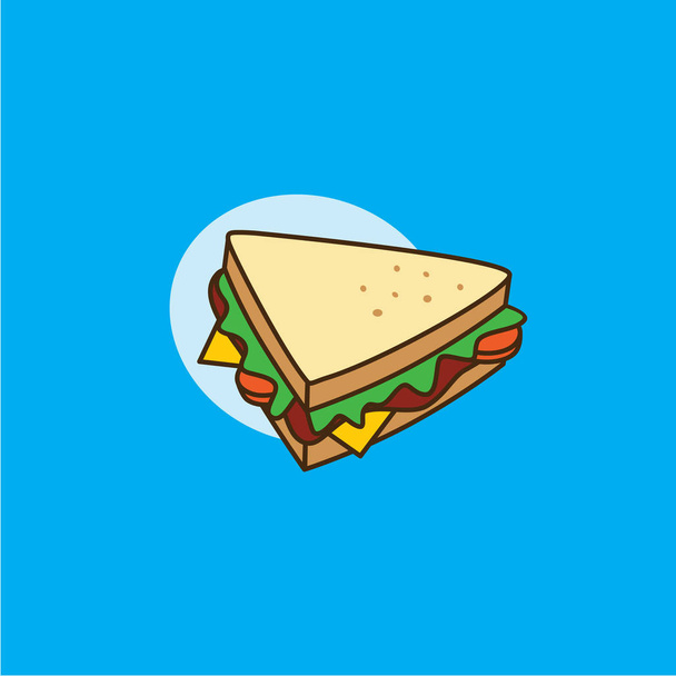 Иконка бутерброда
 - Вектор,изображение