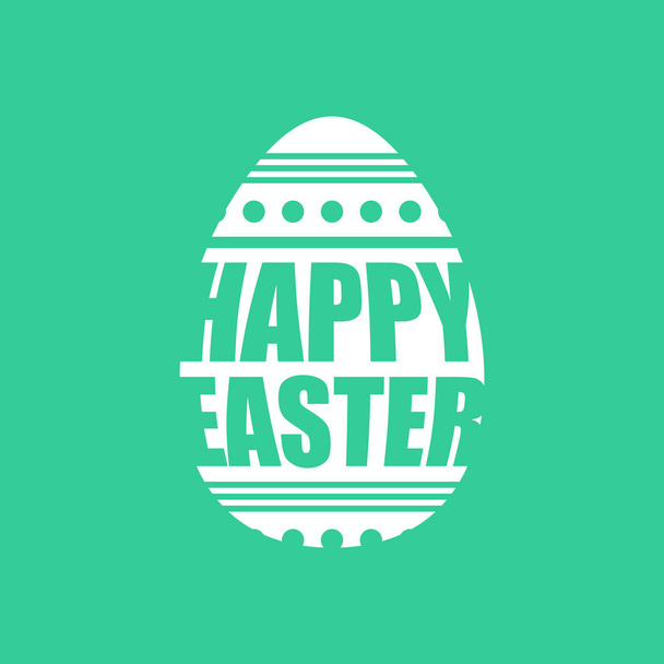 Happy easter emblem. Egg symbol Religion holiday.  - Vector, imagen