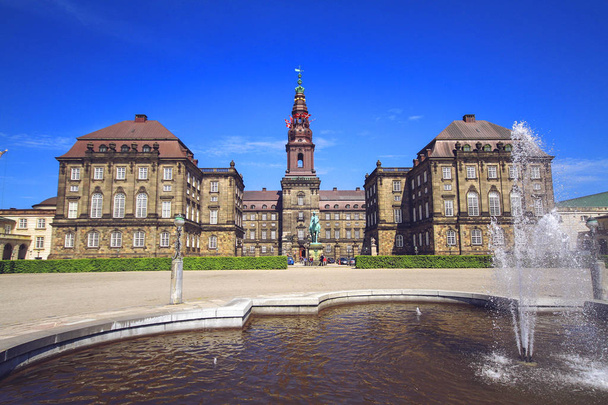 Palácio Christiansborg em Copenhague, Dinamarca - Foto, Imagem