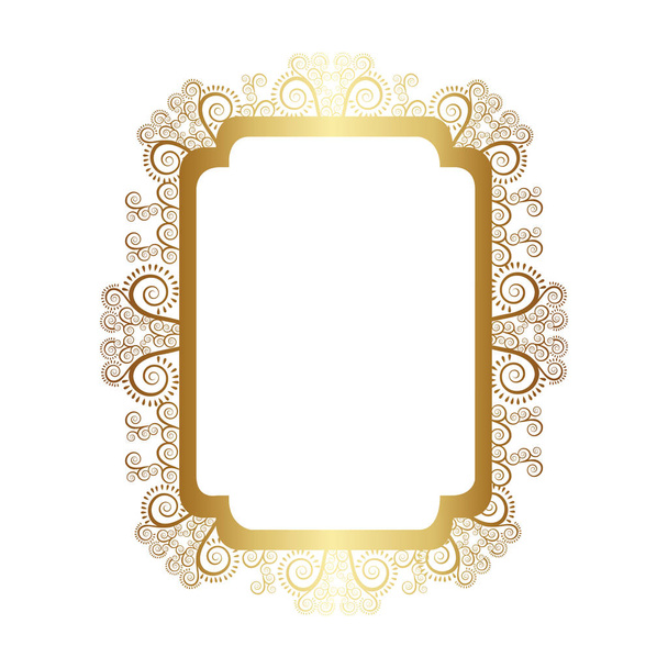 Emblem mit ornamentalem Dekorationsdesign - Vektor, Bild