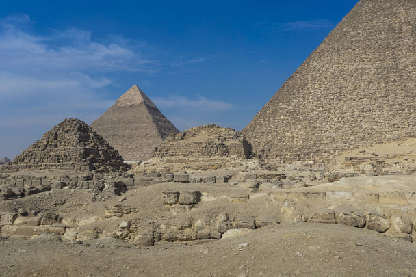 Velké egyptské pyramidy v Gíze, Káhira - Fotografie, Obrázek