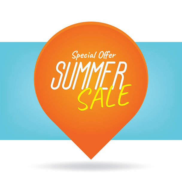 Summer Sale heading design like the sun for banner or poster. Sa - Vecteur, image