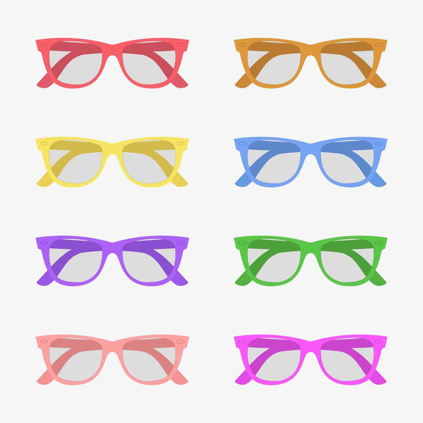 Set of different glasses - Vector, Image