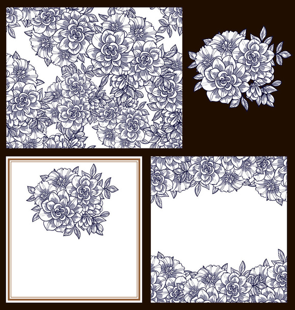Floral background card - Vector, Image