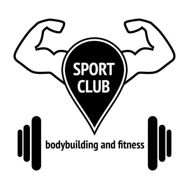 Sport- oder Fitness-Club-Emblem - Vektor, Bild