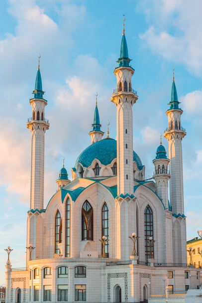View of the minarets mosque Kul-Sharif at sunset. Russia, Tatarstan - Valokuva, kuva