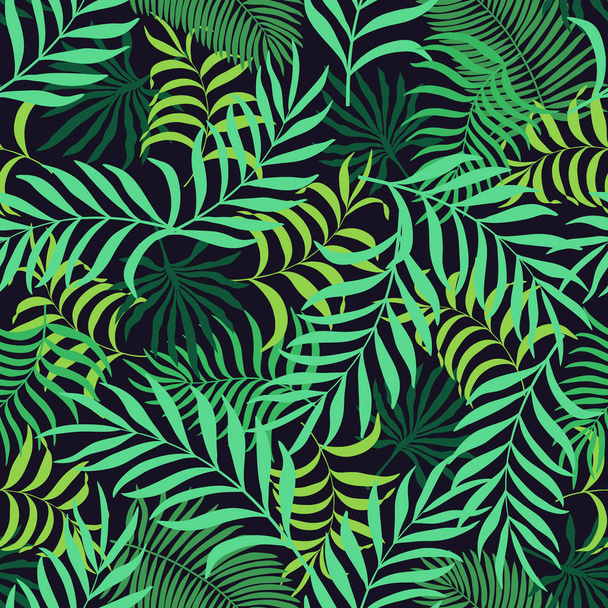 Tropical background with palm leaves.  - Vector, Imagen