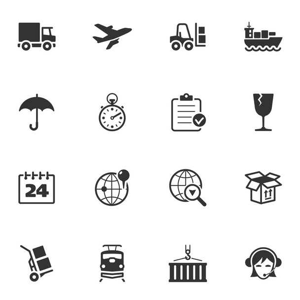 Logistics Icons - Vector, Image