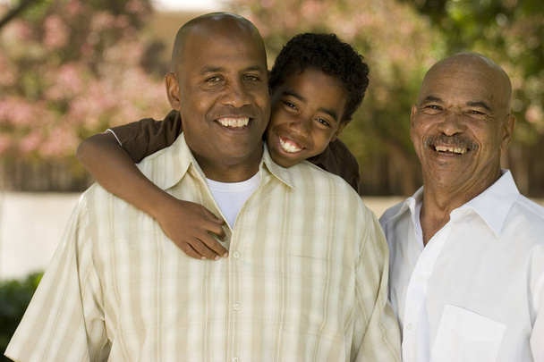 Grandfather with his adult son and grandchild. - Photo, Image