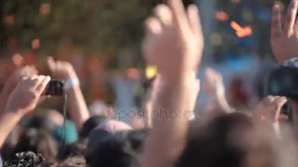 Άνθρωποι που απολαμβάνουν μια ροκ συναυλία - Πλάνα, βίντεο