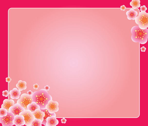 Blossom szegéllyel - Vektor, kép