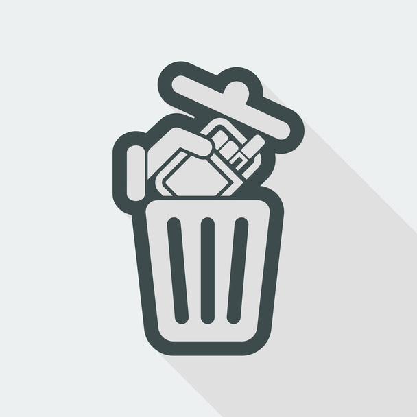 Trash Web-Ikone - Vektor, Bild