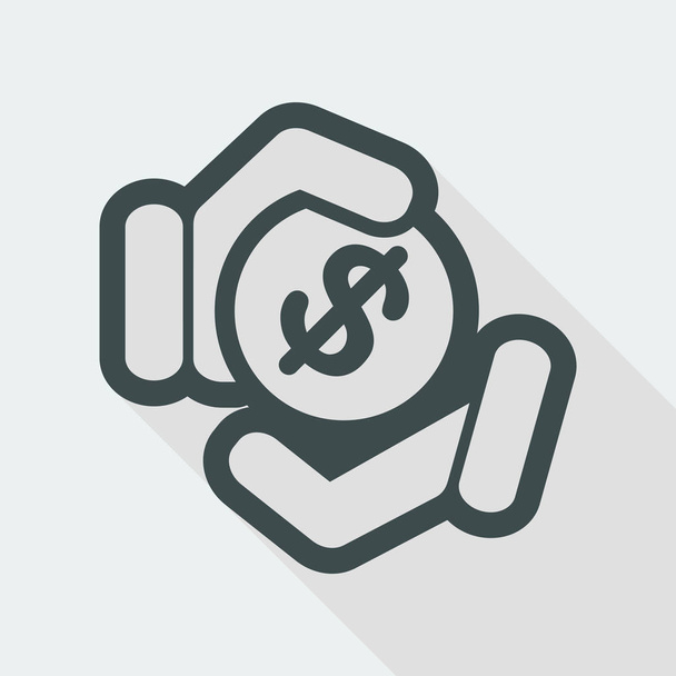 Ikone der Geldzahlung - Vektor, Bild