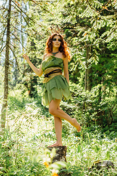 Beautiful fairy princess in summer forest - Valokuva, kuva
