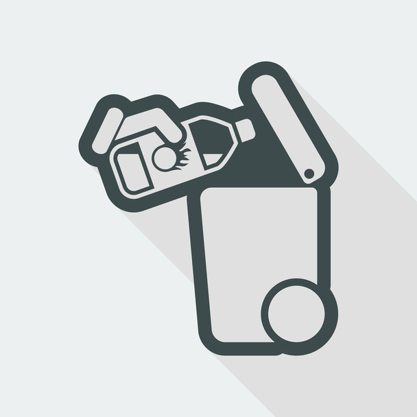 Icono separado de recogida de residuos  - Vector, Imagen