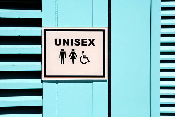 Bathroom Unisex Sign - Photo, Image