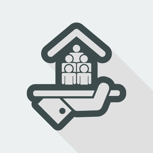 Quintuple room icon  - Vector, Image