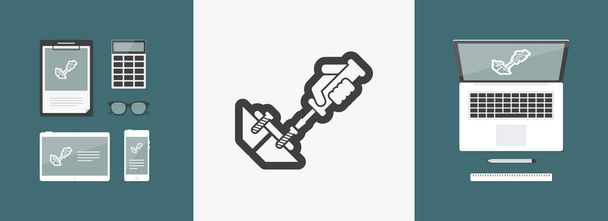 ícone de ferramenta chave de fenda - Vetor, Imagem