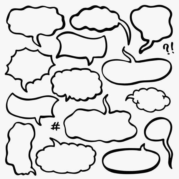 Conjunto de burbujas de habla bosquejadas
 - Vector, imagen