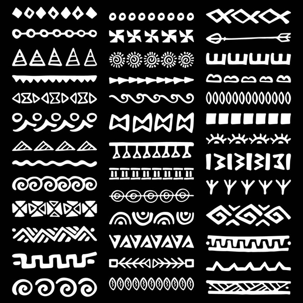 Borders Collection in Ethnic Style - Vector, Image