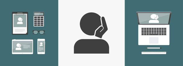 Caressing gesture - Vector minimal icon - Vector, Image
