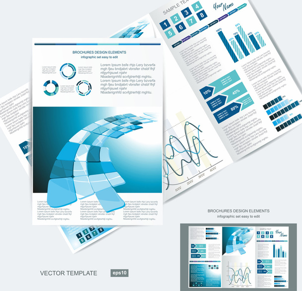 Elegant business brochure design - Vektori, kuva