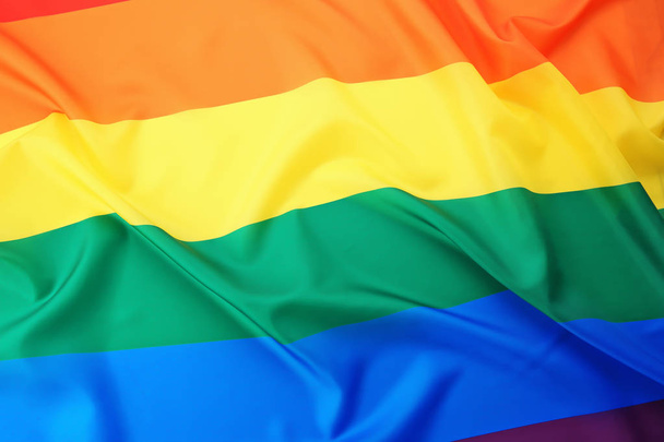 Fabric texture of gay flag  - Foto, Bild