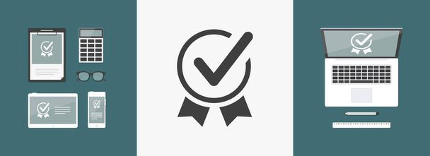 Approved symbol  icon - Vector, Image
