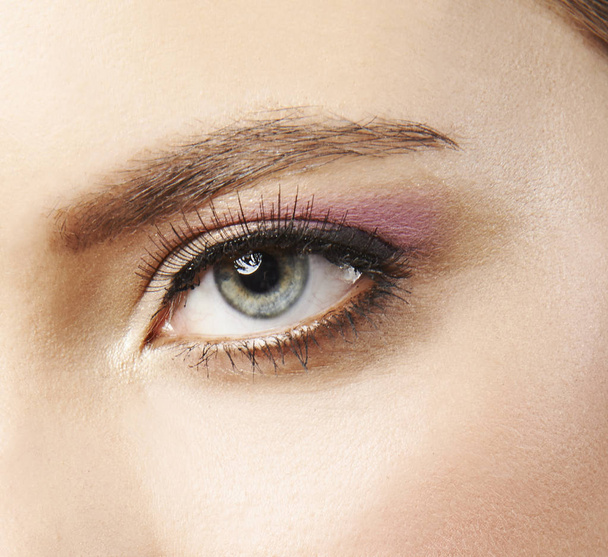 eye with black eyeliner - Photo, Image