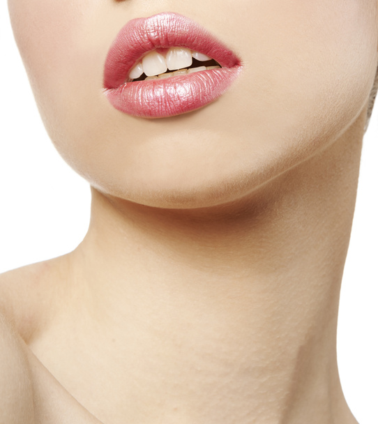 boca con lápiz labial rosa
 - Foto, Imagen