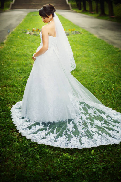 bride  in white wedding dress  - Foto, Imagen