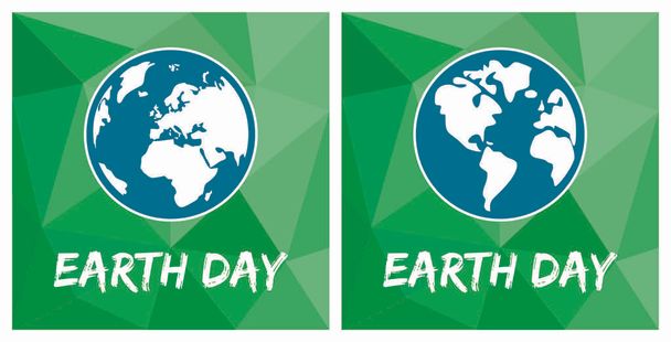 Earth day flat green vector icon - Vector, afbeelding