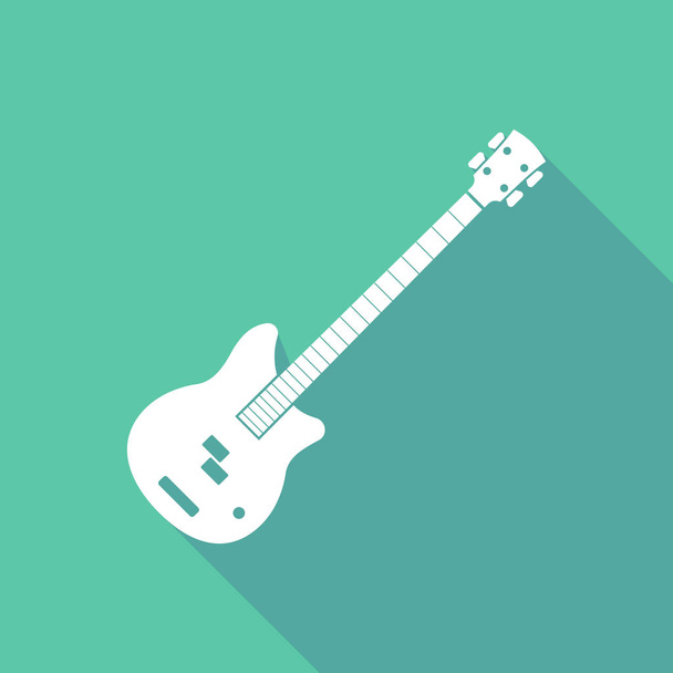 Illustration of   a four string electric bass guitar - Vector, Image