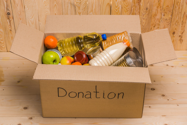 different donation food - Foto, Imagem