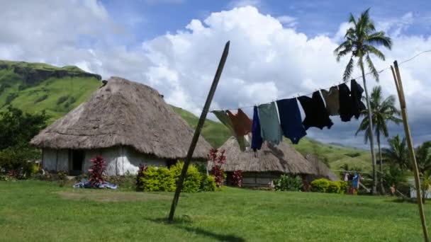 Navala wieś Viti Levu Wyspy Fidżi - Materiał filmowy, wideo