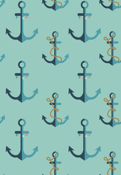 Nautical seamless pattern - Vector, afbeelding