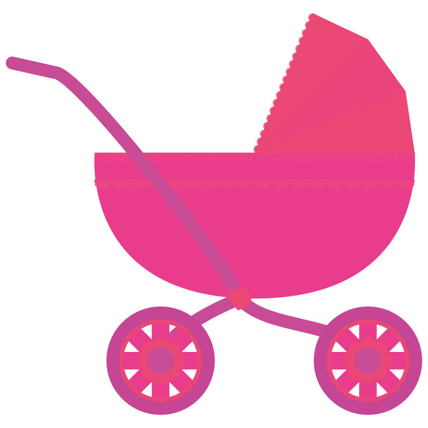 Isolated baby carriage icon - Vector, imagen