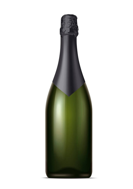 Champán Botella en blanco
 - Foto, Imagen
