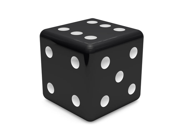 Casino dice  isolated on white, 3d rendering - Φωτογραφία, εικόνα