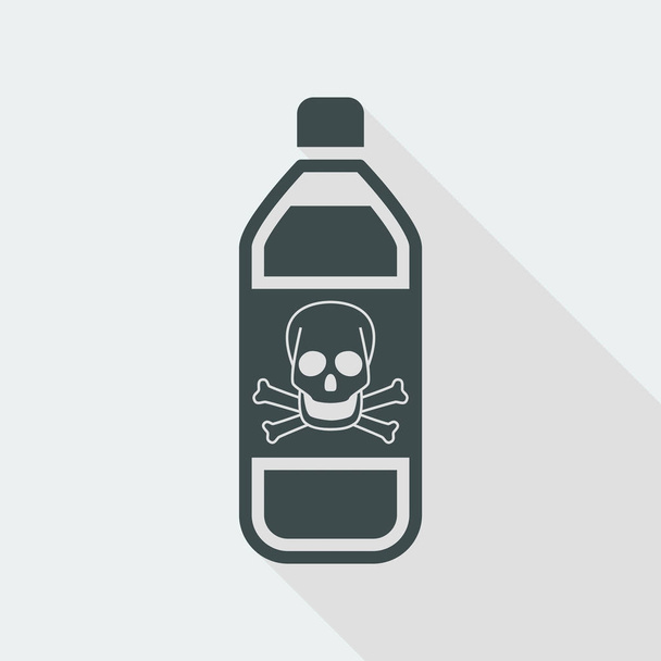 jediné izolované nebezpečná láhev ikona  - Vektor, obrázek