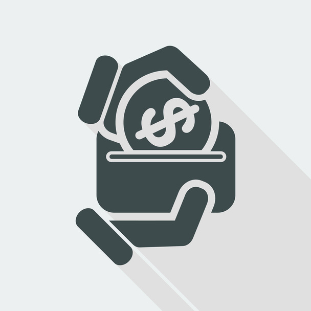 Business coin icon - Vector, Image