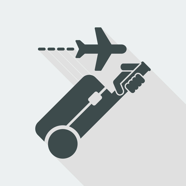 Podróż przez ikonę samolotu - Wektor, obraz
