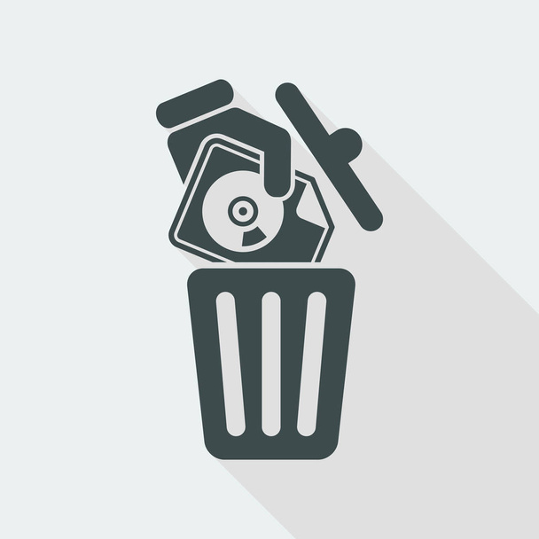 Trash web icon - Vector, Image
