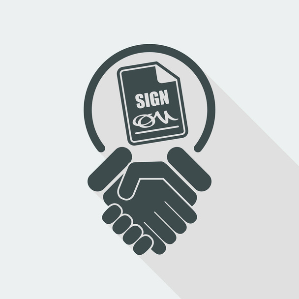 Sign on agreement document  - Vector, Image