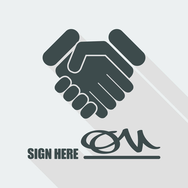 Sign on agreement document  - Vector, Image