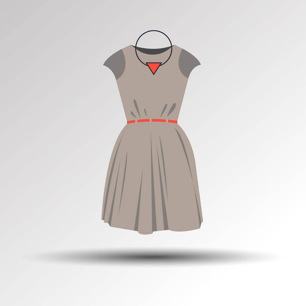 dress fashion style vector women clothing model illustration elegance - Διάνυσμα, εικόνα